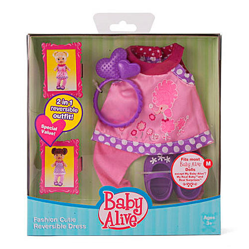 Baby Alive Fashion Set
 Baby Alive Fashion Cutie Reversible Dress – Polka Dot