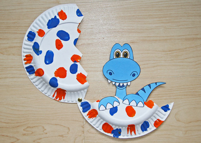 Baby Animals Crafts
 Baby Dinosaur Paper Plate Craft