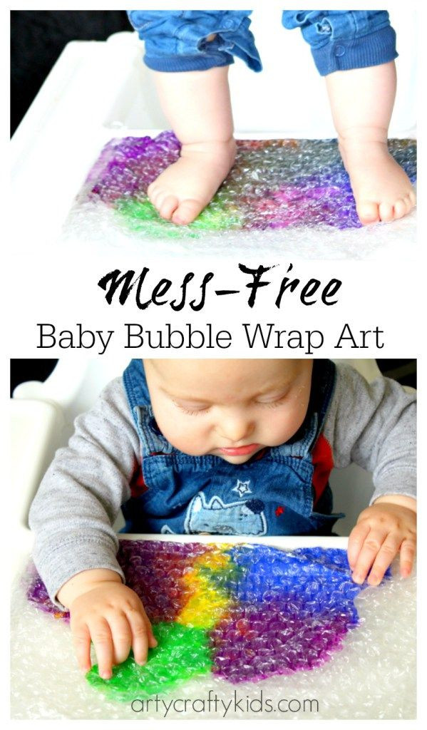 Baby Art And Craft
 Baby Bubble Wrap Art Sensory Baby & Toddler Activity