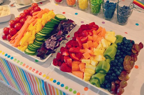 Baby Birthday Party Food Ideas
 Somewhere over the rainbow Rainbow Food
