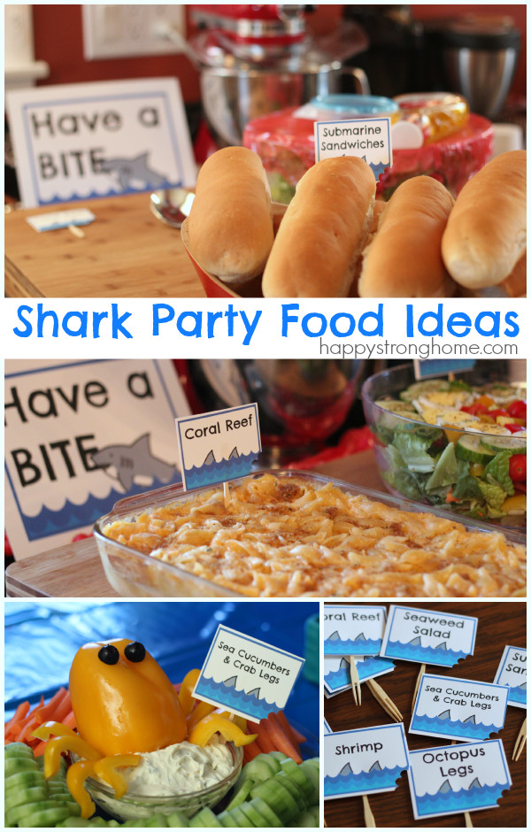 Baby Birthday Party Food Ideas
 Shark Birthday Party Ideas for Kids Happy Strong Home
