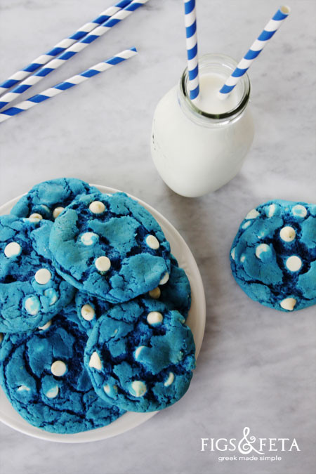 Baby Blue Food Coloring
 Blue Velvet White Chocolate Chip Cookies Figs & Feta
