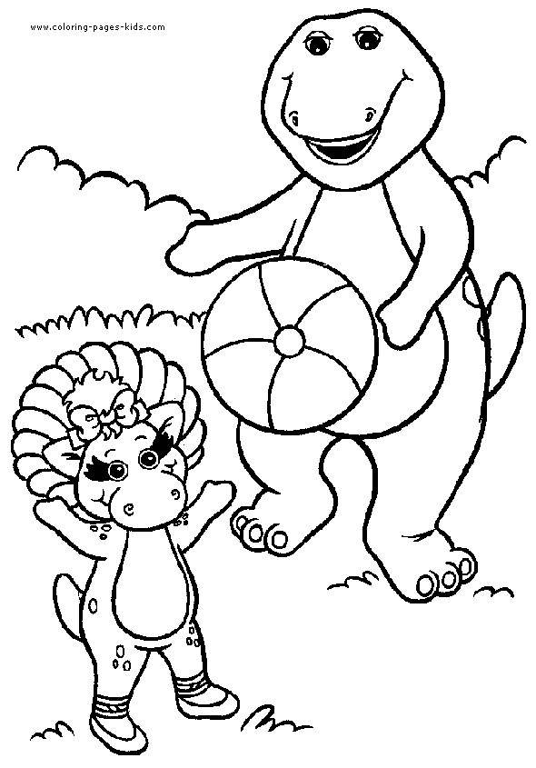 Baby Bop Coloring Pages
 Barney color page Coloring pages for kids Cartoon