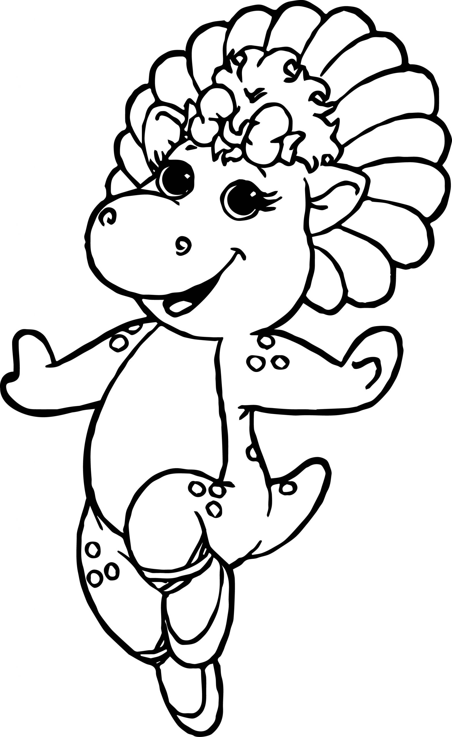 Baby Bop Coloring Pages
 Baby Bop Walking Coloring Page