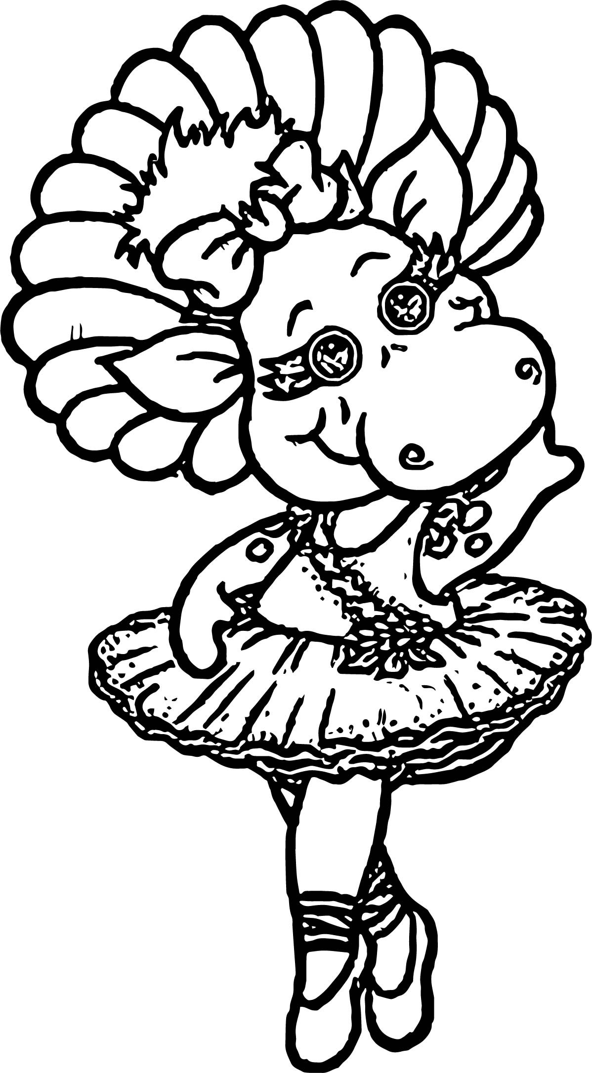 Baby Bop Coloring Pages
 Baby Bop Dance Coloring Page