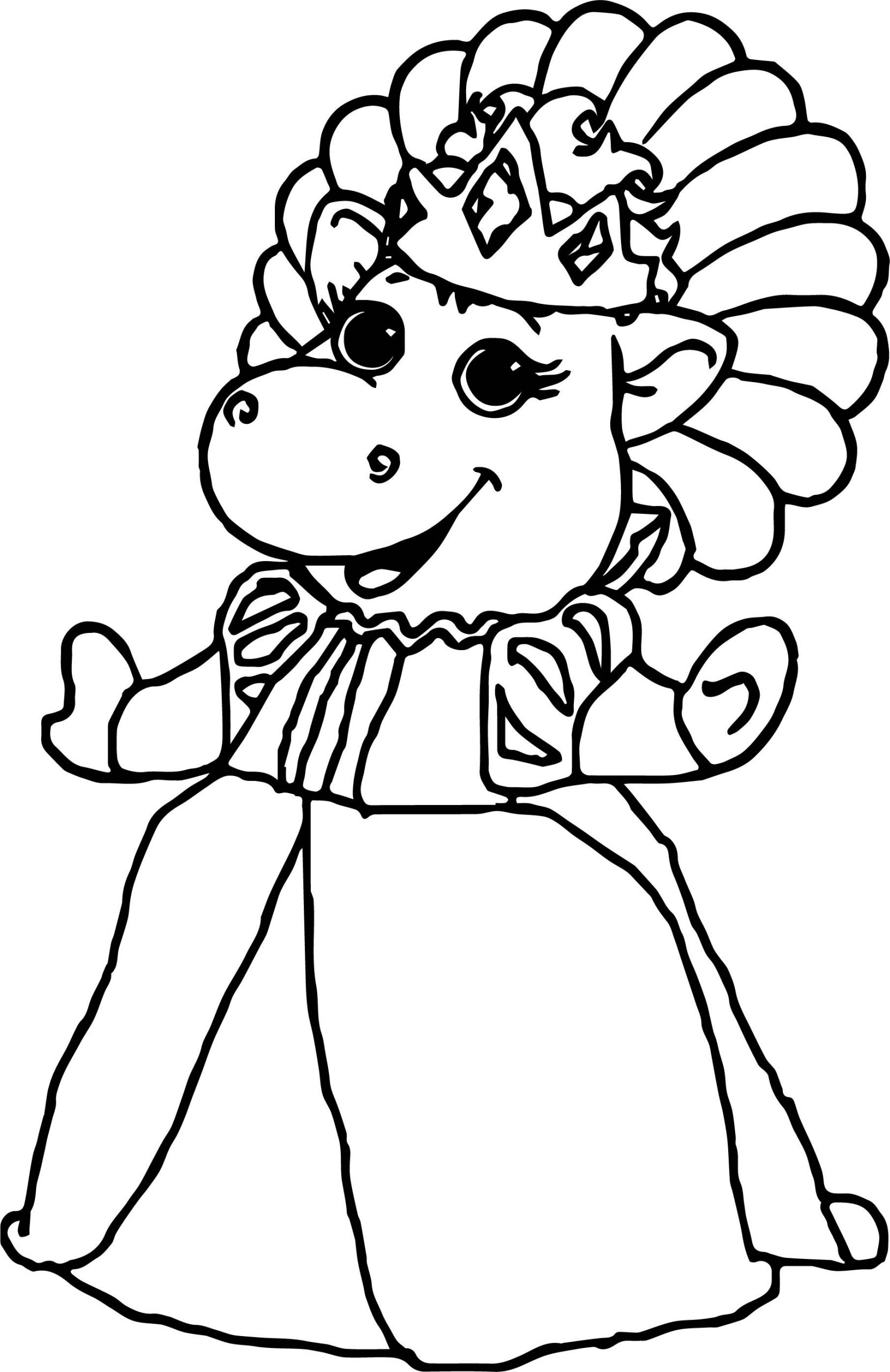 Baby Bop Coloring Pages
 Baby Bop Princess Coloring Page