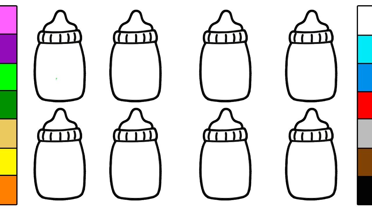 Baby Bottle Coloring Pages
 Baby Bottle Coloring Pages for Kids