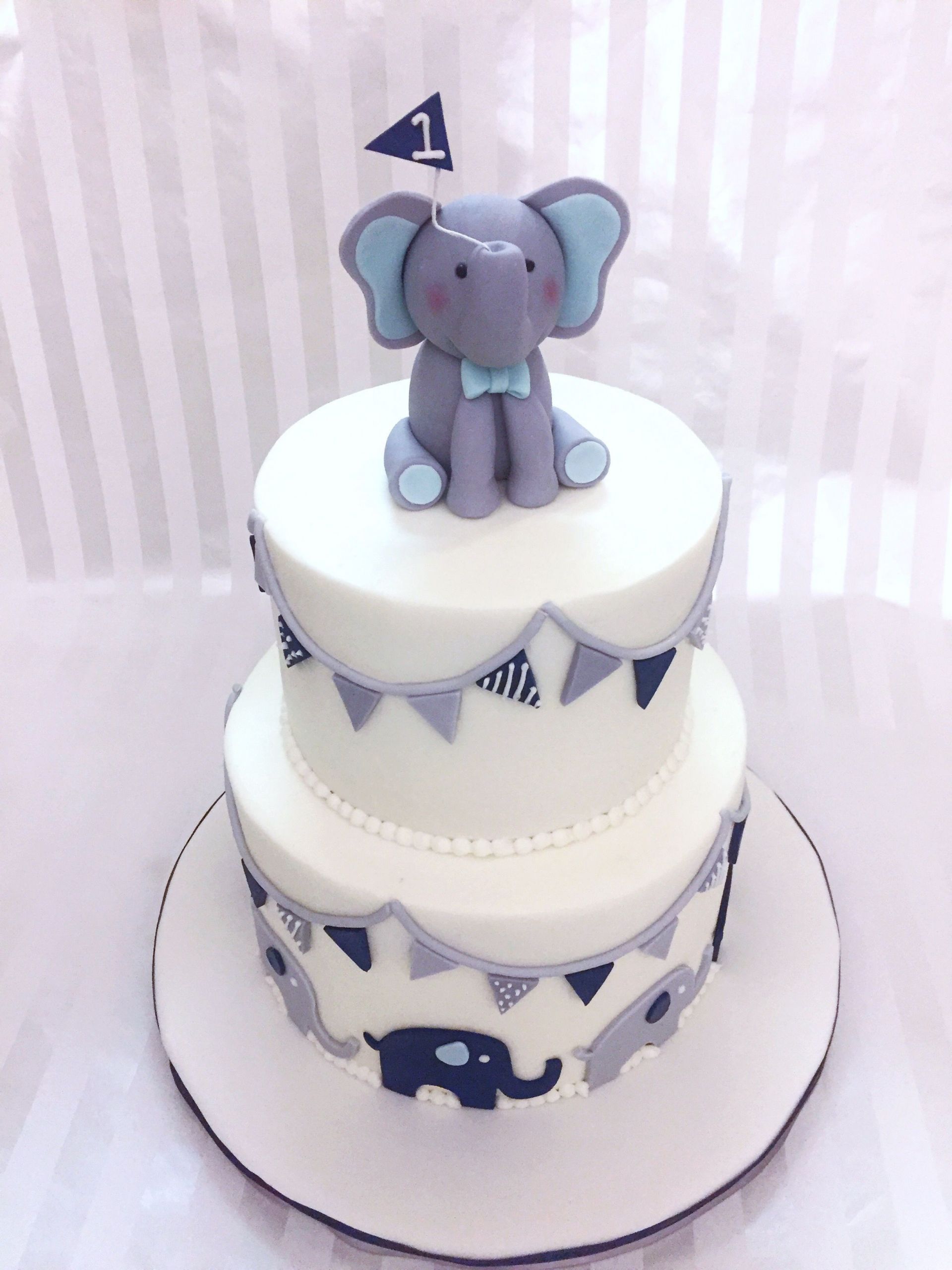Baby Boy Cake Ideas For First Birthday
 Baby Boy Elephant 1st Birthday Cake