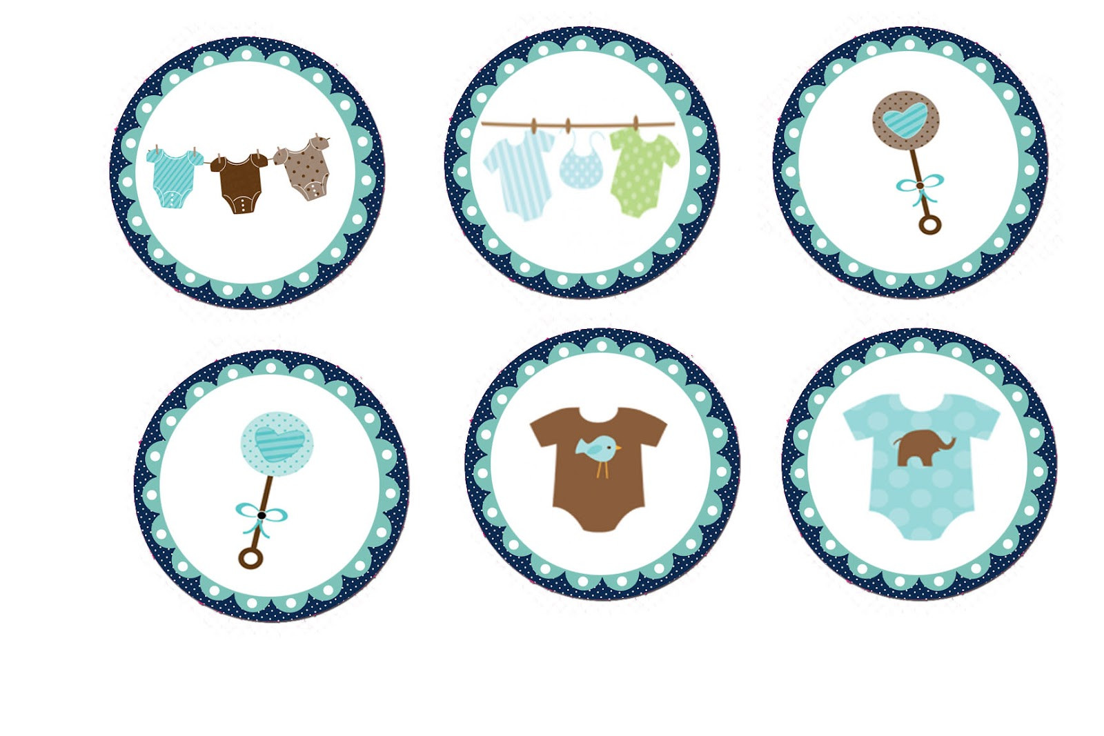 Baby Boy Cupcakes Toppers
 Baby Shower Cakes Boy Baby Shower Cupcakes Toppers