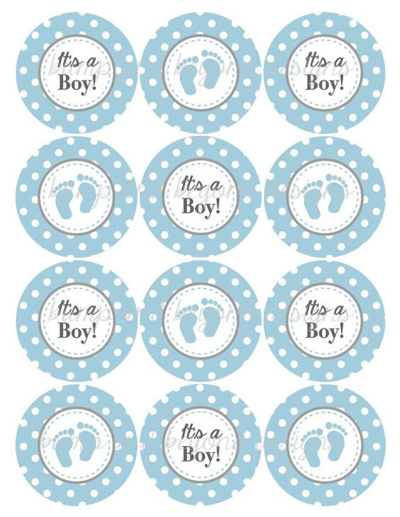 Baby Boy Cupcakes Toppers
 Its a Boy Cupcake Toppers Baby Shower by