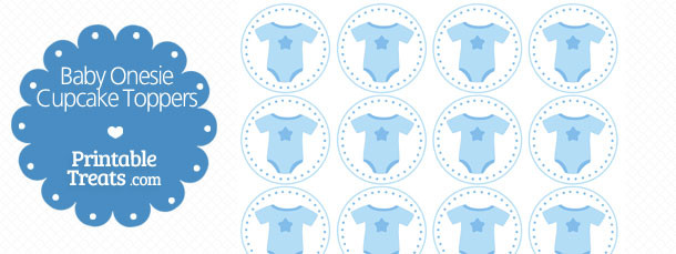 Baby Boy Cupcakes Toppers
 Printable Boy Baby esie Cupcake Toppers — Printable
