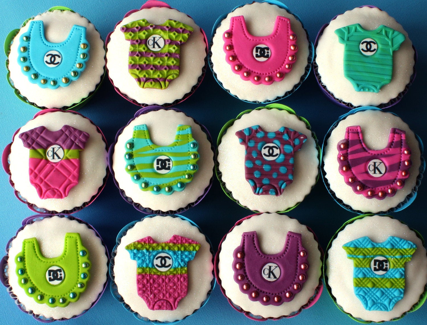 Baby Boy Cupcakes Toppers
 Cupcake Toppers Baby Boy Girl Fashion Edible Cake Decorations