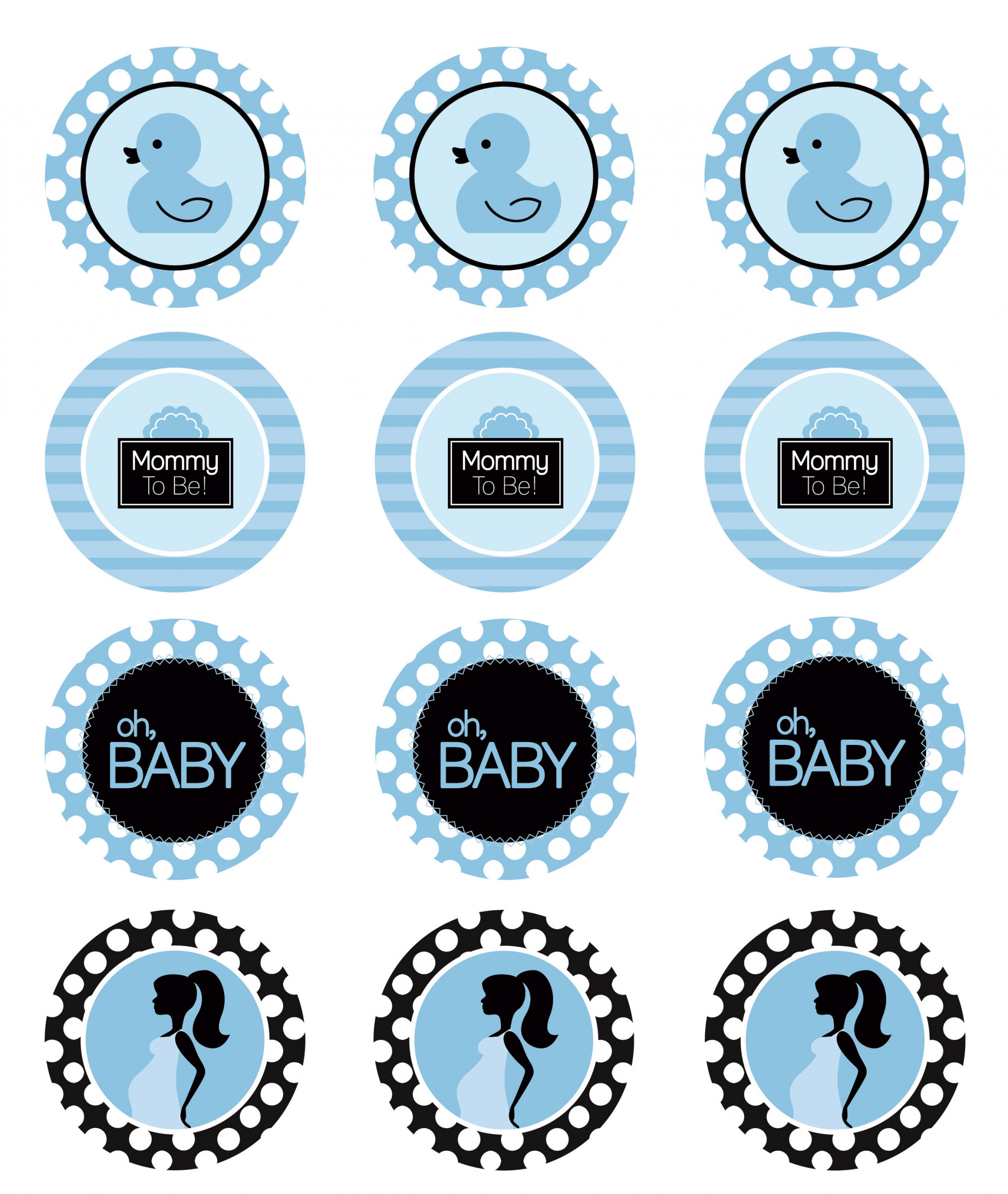 Baby Boy Cupcakes Toppers
 Sweet n Treats Cupcake Toppers