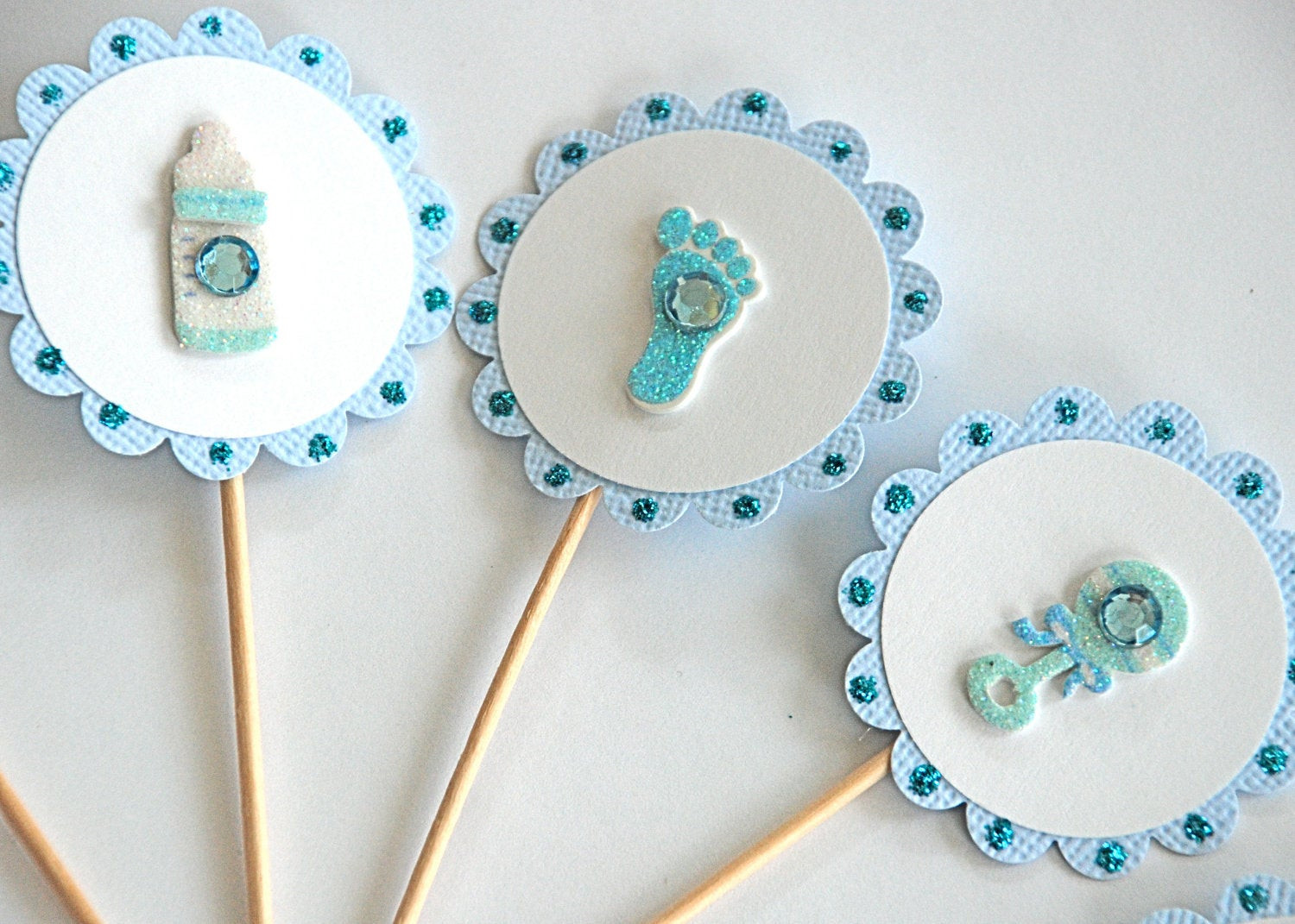 Baby Boy Cupcakes Toppers
 Sweet Baby Boy Cupcake Toppers