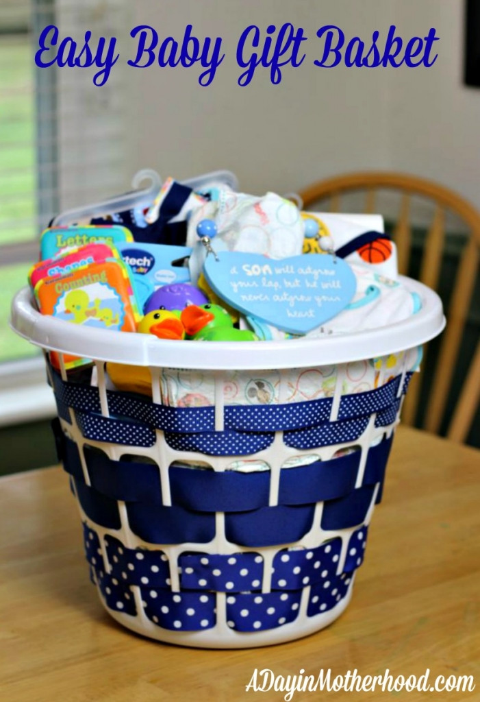 Baby Boy Gift Ideas Pinterest
 Easy Baby Gift Basket