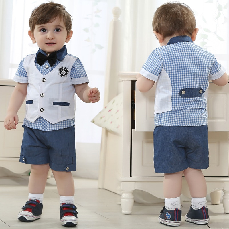 Baby Boy Party Clothes
 kids summer clothing set baby boy birthday dress wholesale