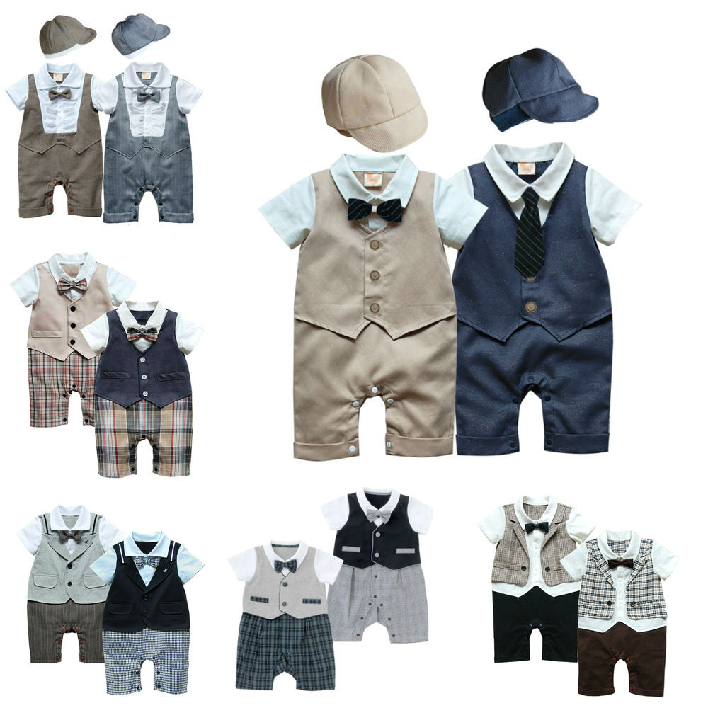 Baby Boy Party Clothes
 Baby Boy WEDDING CHRISTENING Tuxedo Formal Outfit Set