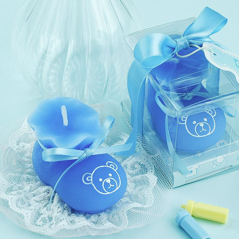 Baby Boy Party Favors
 cute baby shoe candle baby shower baptism party favor
