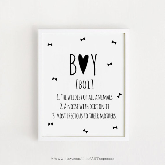 Baby Boy Quotes
 Baby Boy Quotes Sayings Wall Art Printable Poster Black and