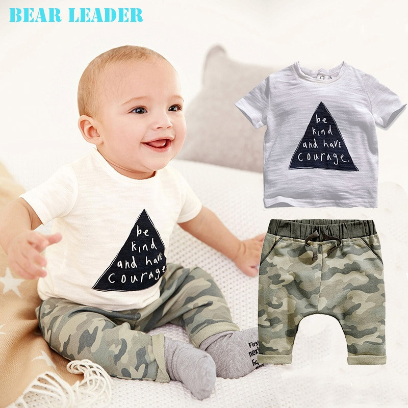 Baby Boys Fashion Clothes
 Bear Leader 2018 kids boys summer style infant clothes