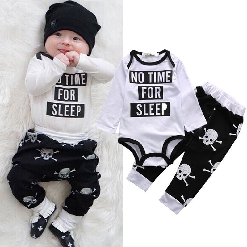 Baby Boys Fashion Clothes
 Newborn Kids Baby Girls Boys Clothes Set Tops Rompers
