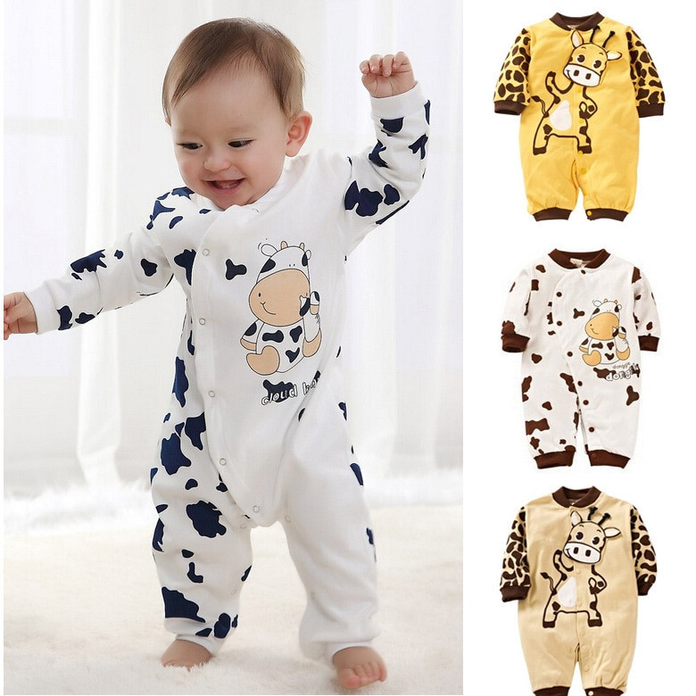 Baby Boys Fashion Clothes
 2015 Cute Cow Newborn Baby Rompers Girls Boys Clothes Baby