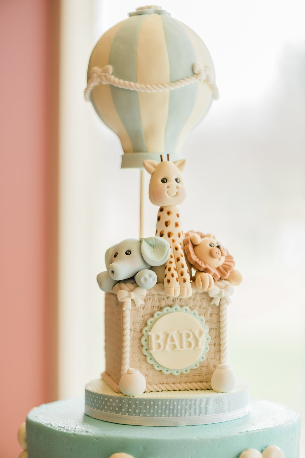 Baby Cake Toppers Party City
 "Up Up and Away " Hot Air Balloon Baby Shower The