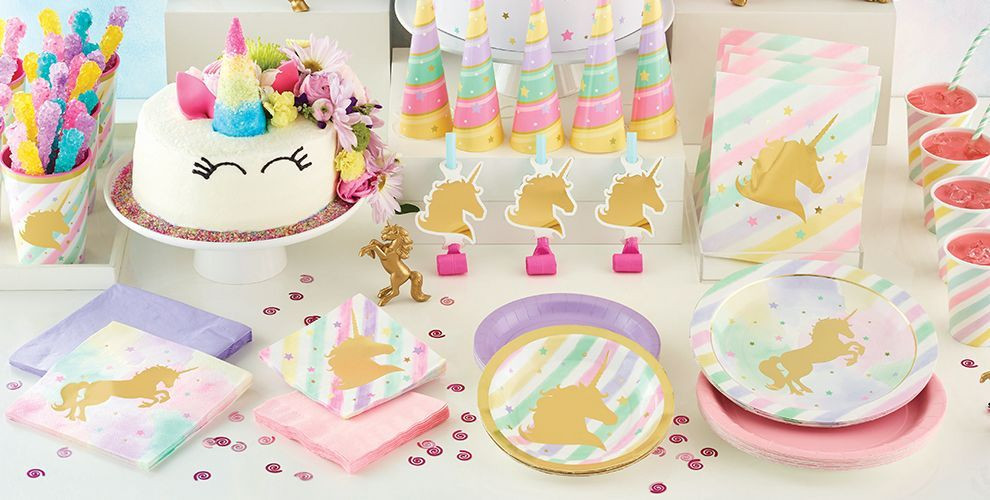 Baby Cake Toppers Party City
 Sparkling Unicorn Party Supplies Unicorn Birthday Party