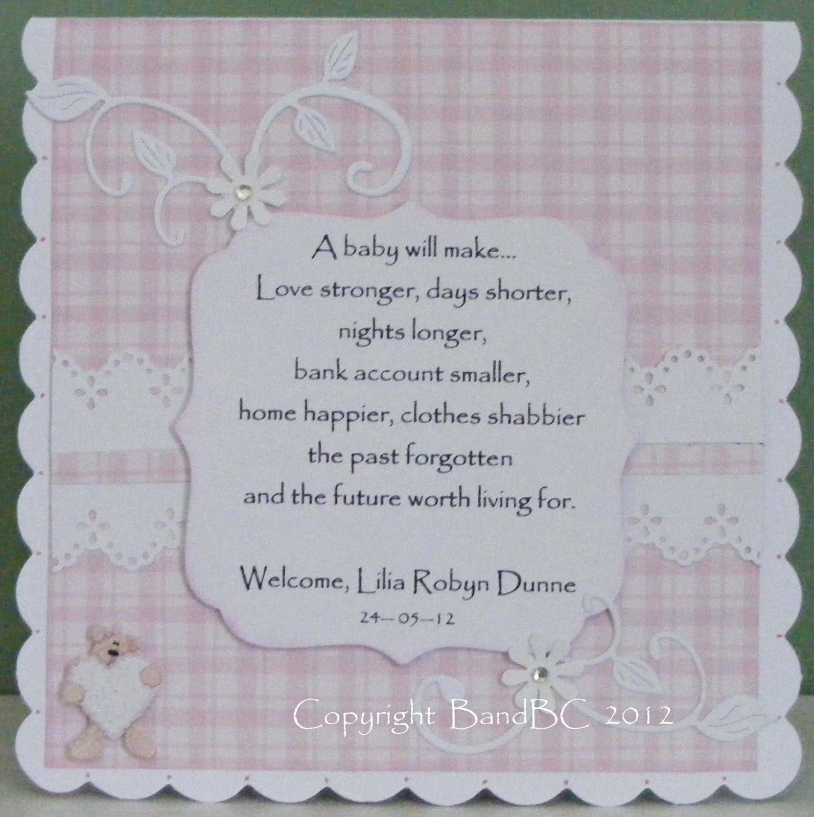 Baby Cards Quotes
 Quotes For Baby Girl Cards QuotesGram