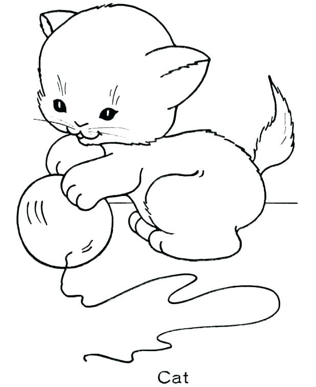 Baby Cat Coloring Pages
 Cute Baby Kitten Coloring Pages at GetColorings