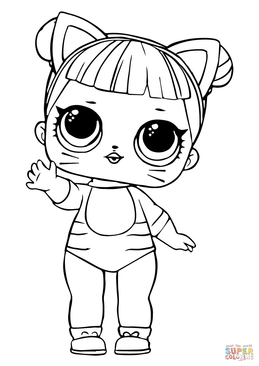 Baby Cat Coloring Pages
 LOL Doll Baby Cat coloring page