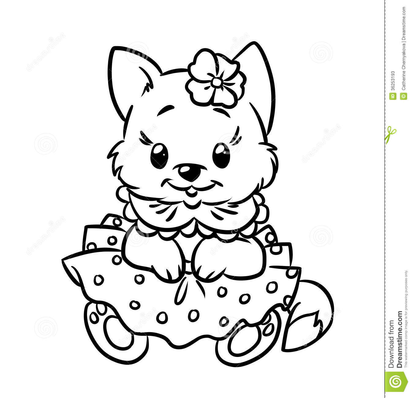 Baby Cat Coloring Pages
 Baby kitten coloring pages stock illustration