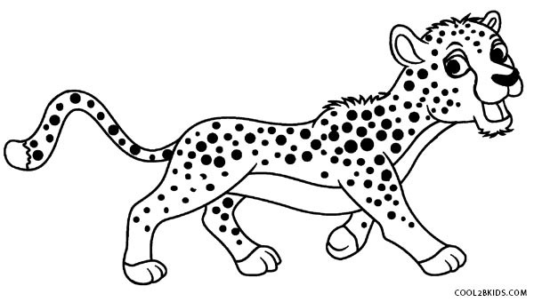Baby Cheetah Coloring Pages
 Printable Cheetah Coloring Pages For Kids