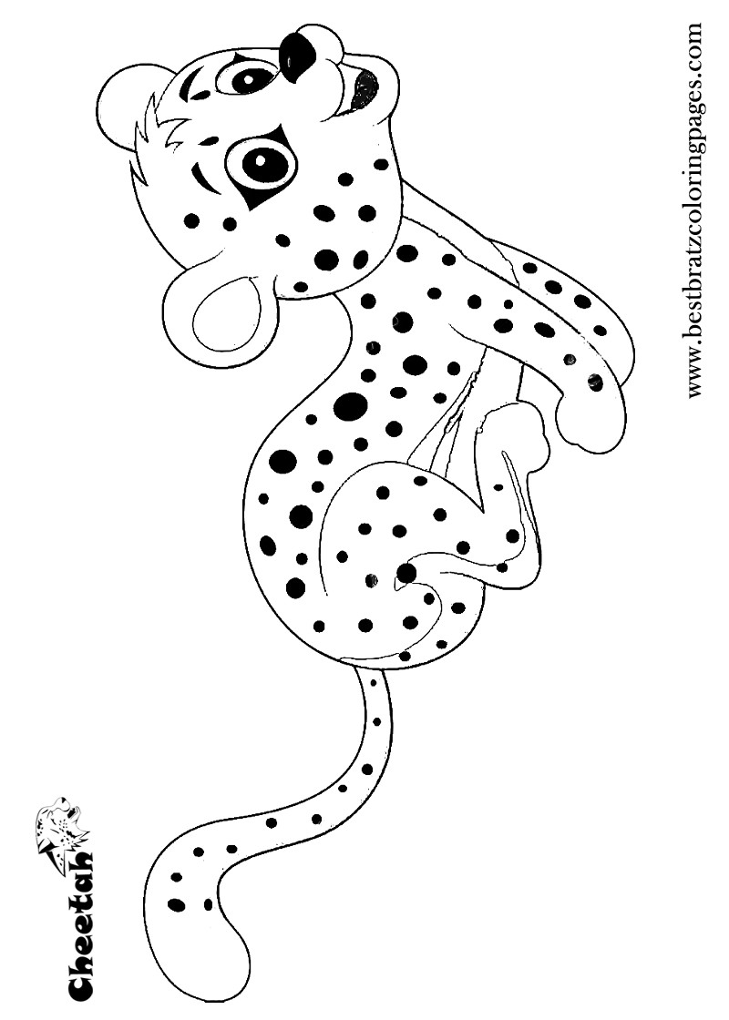 Baby Cheetah Coloring Pages
 Printable Cheetah Coloring Pages For Kids