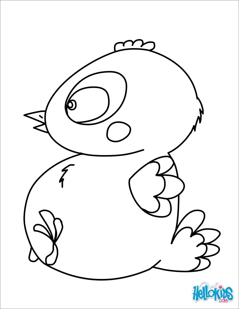 Baby Chick Coloring Page
 Chocolate baby chick coloring pages Hellokids