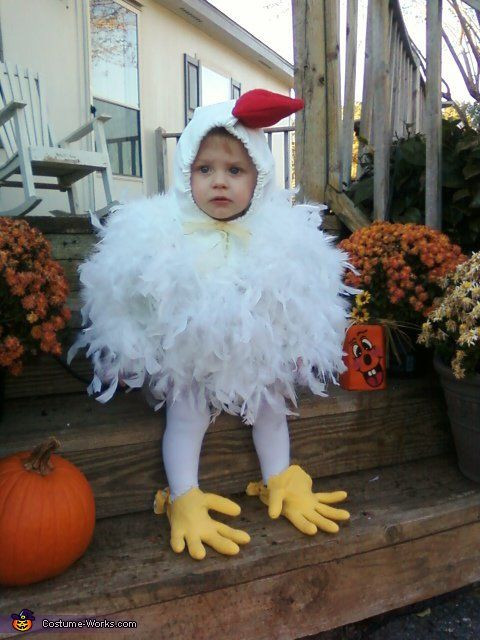 Baby Chicken Costume DIY
 Halloween Chicken Costume