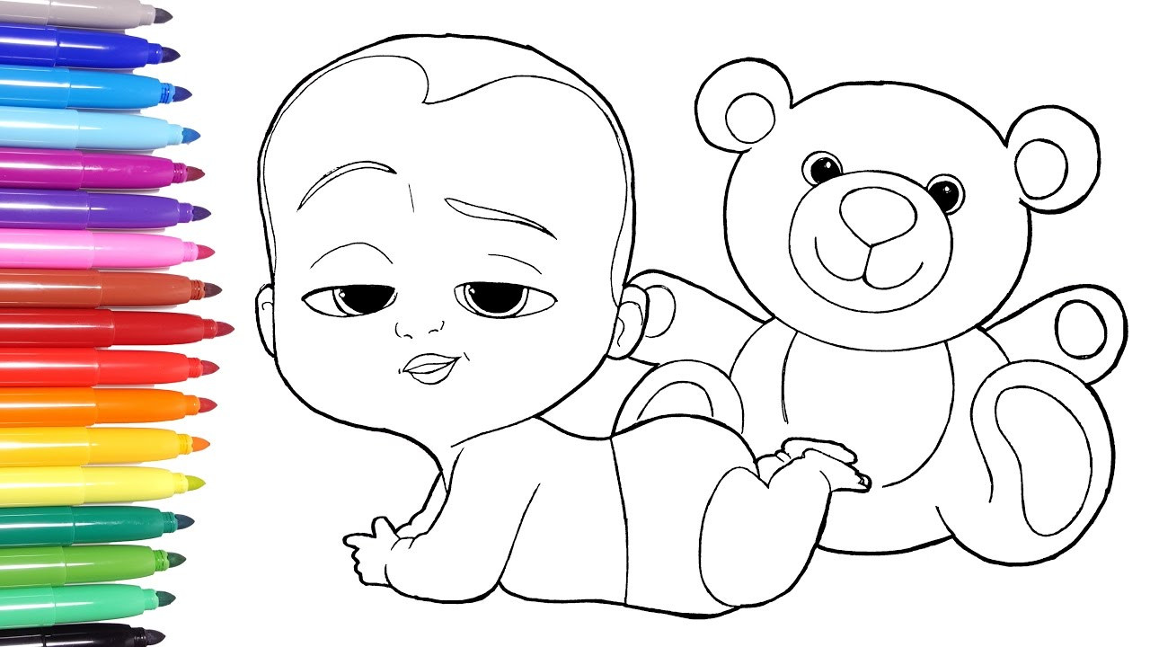Baby Coloring Book
 THE BOSS BABY Boss Baby Coloring Page Learn Colors For