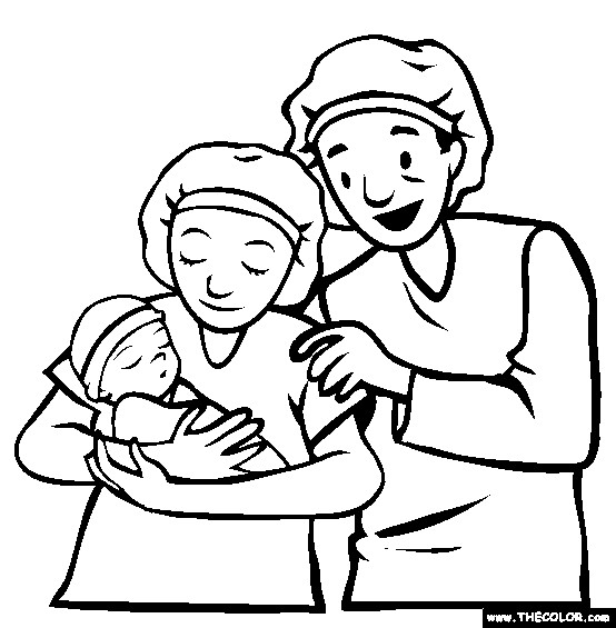 Baby Coloring
 Baby line Coloring Pages