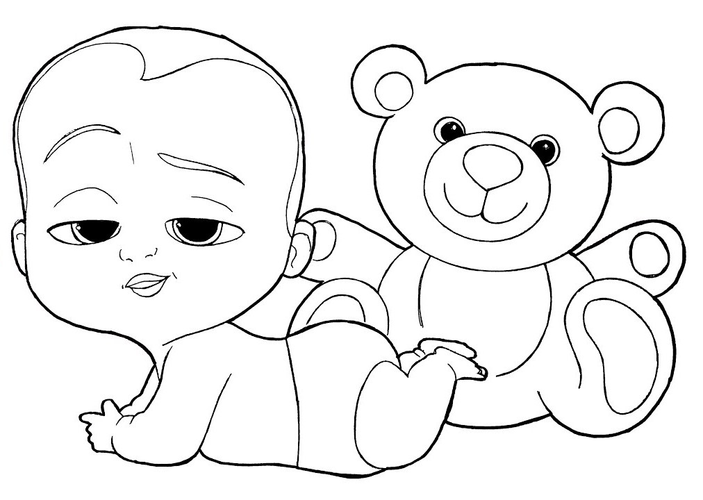 Baby Coloring Page
 Free Printable Baby Coloring Pages For Kids