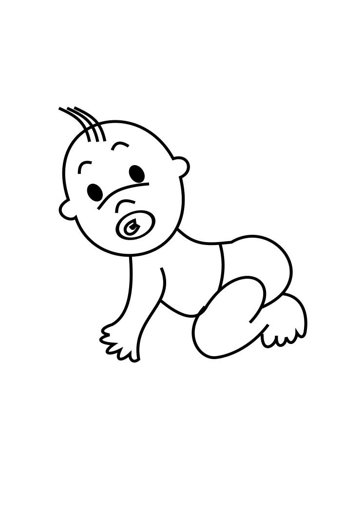 Baby Coloring Page
 Baby Coloring Page Child Coloring