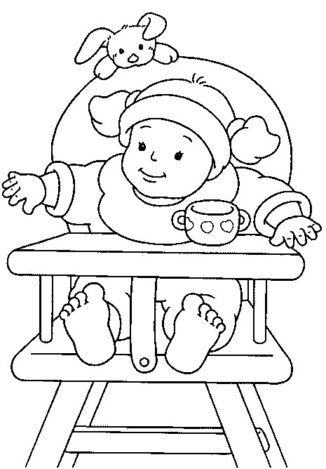 Baby Coloring Page
 Free Printable Baby Coloring Pages For Kids