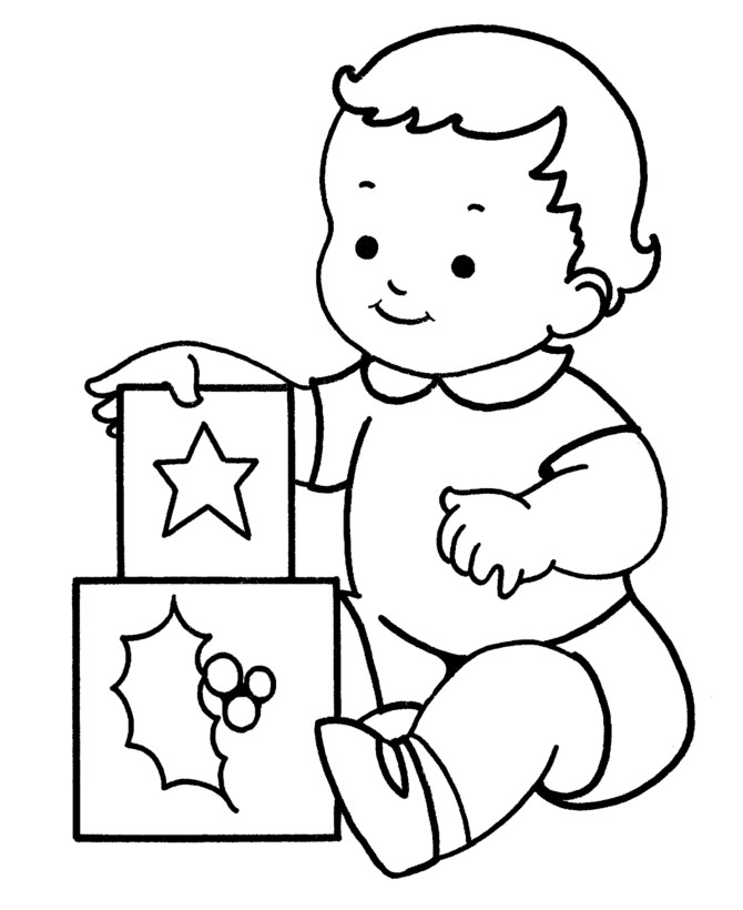 Baby Coloring Page
 Free Printable Baby Coloring Pages For Kids