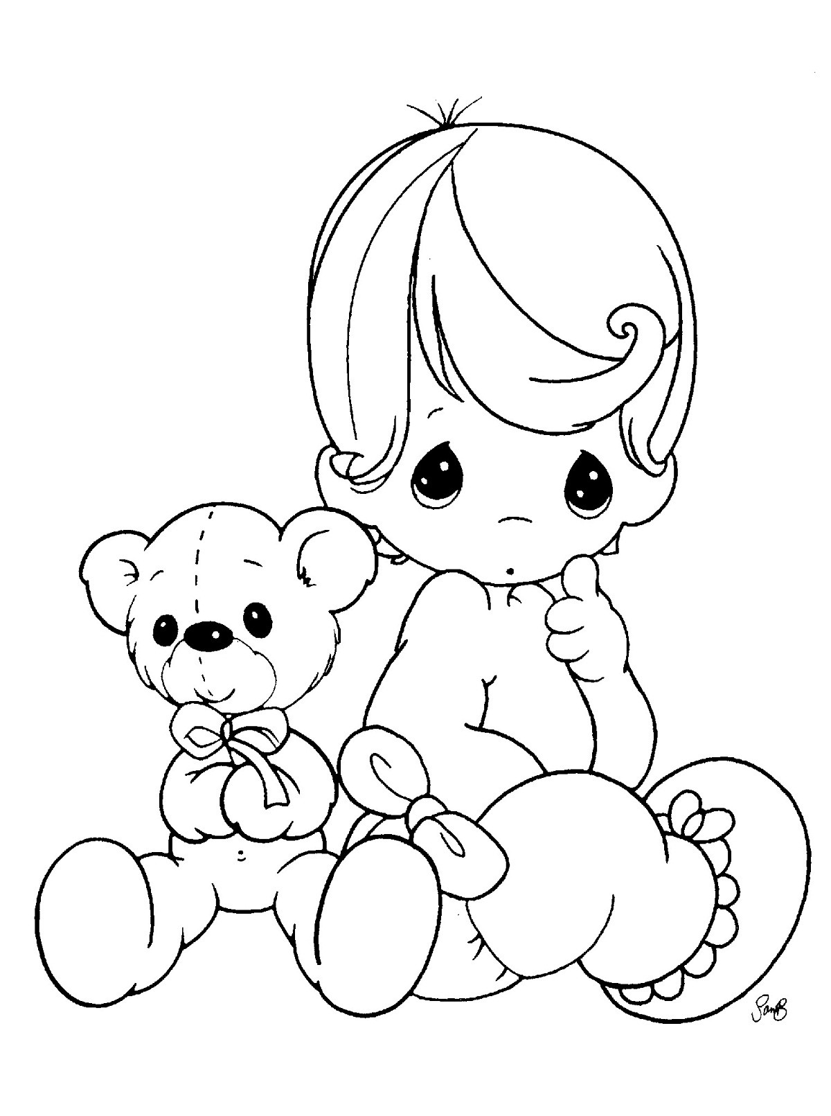 Baby Coloring Pages For Kids
 Free Printable Baby Coloring Pages For Kids