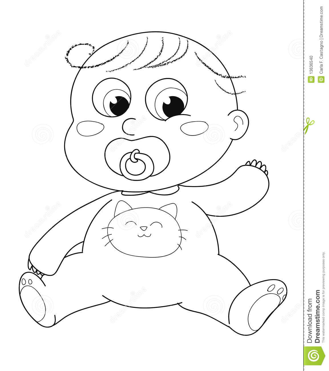Baby Coloring Picture
 Cute baby coloring stock vector Image of babe babies