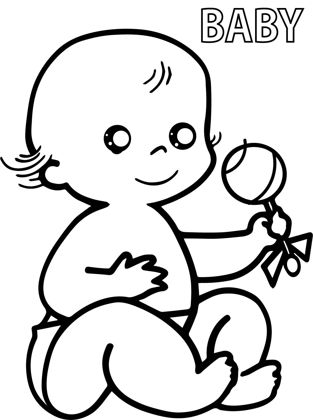 Baby Coloring Picture
 Preschool Baby Coloring Pages