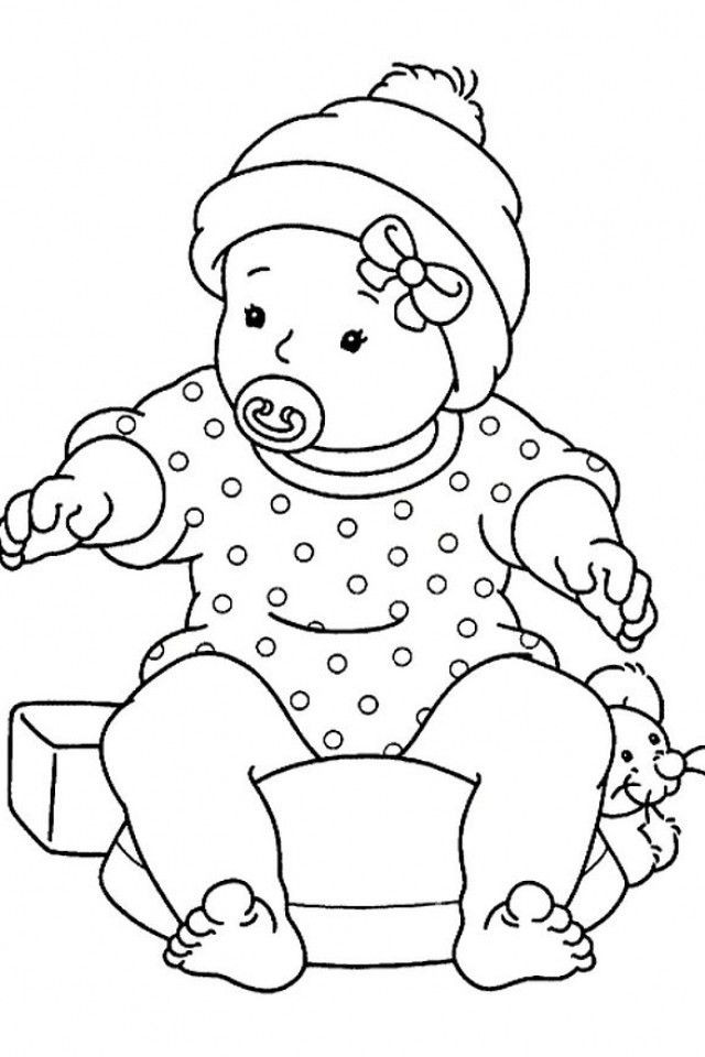 Baby Coloring
 Baby Girl Coloring Pages Coloring Home