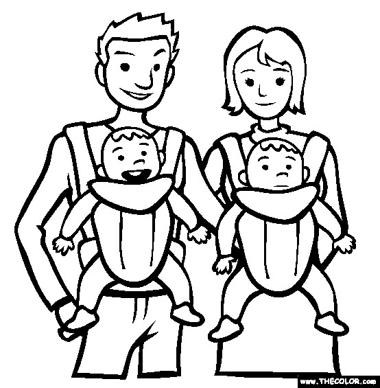 Baby Coloring
 Baby line Coloring Pages