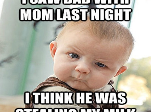 Baby Cuteness Quotes
 Funny Cute Baby with Humorous sayings