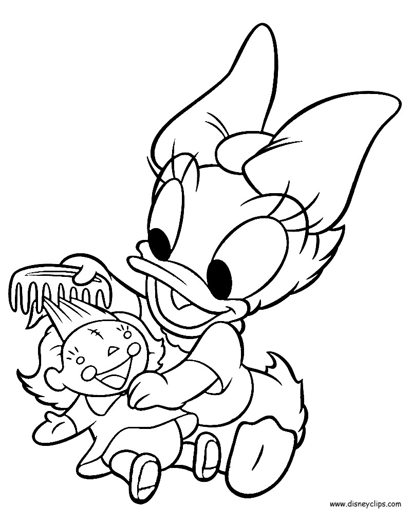 Baby Daisy Duck Coloring Pages
 Disney Babies Printable Coloring Pages 2