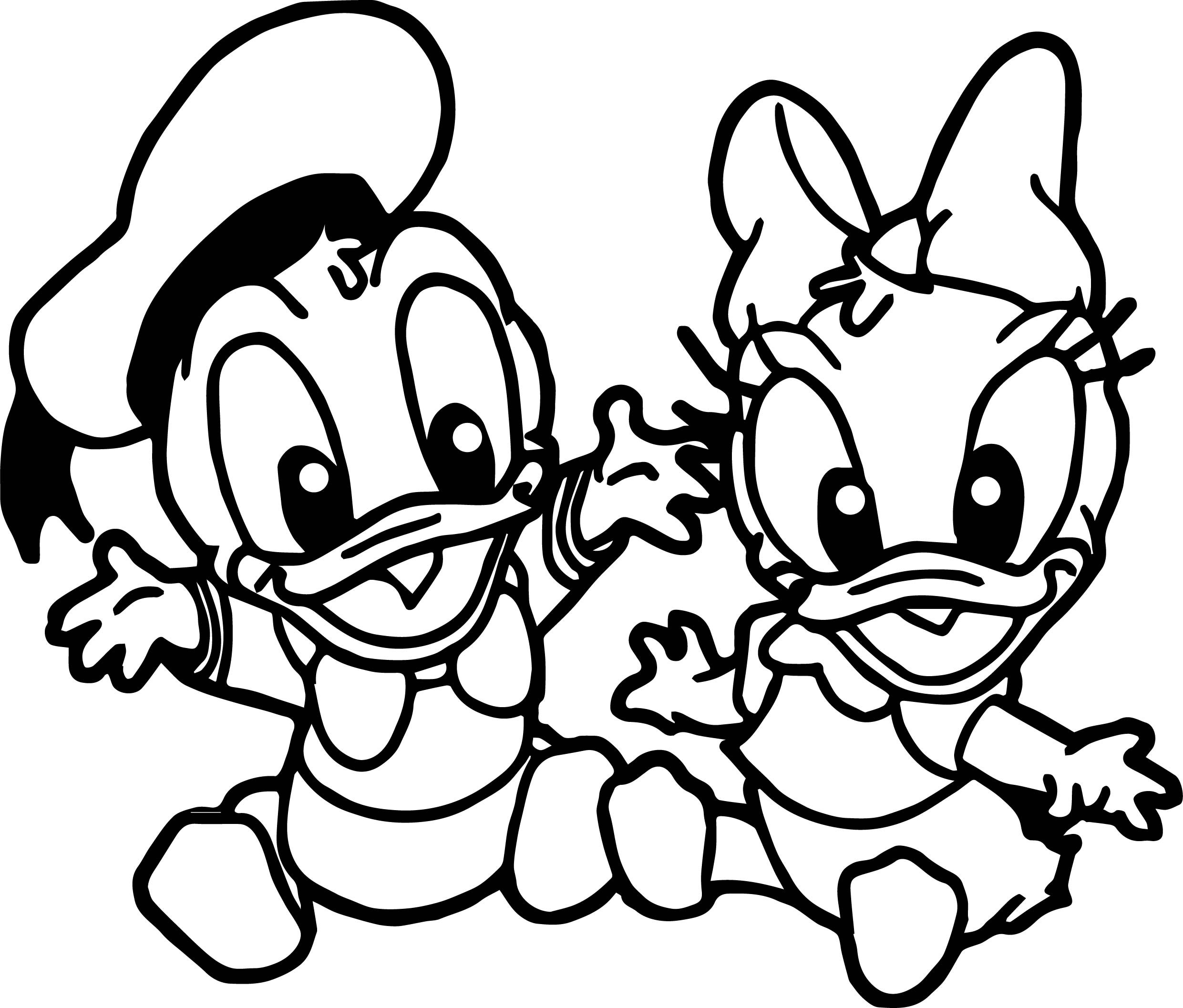 Baby Daisy Duck Coloring Pages
 Donald Daisy Babies Coloring Page